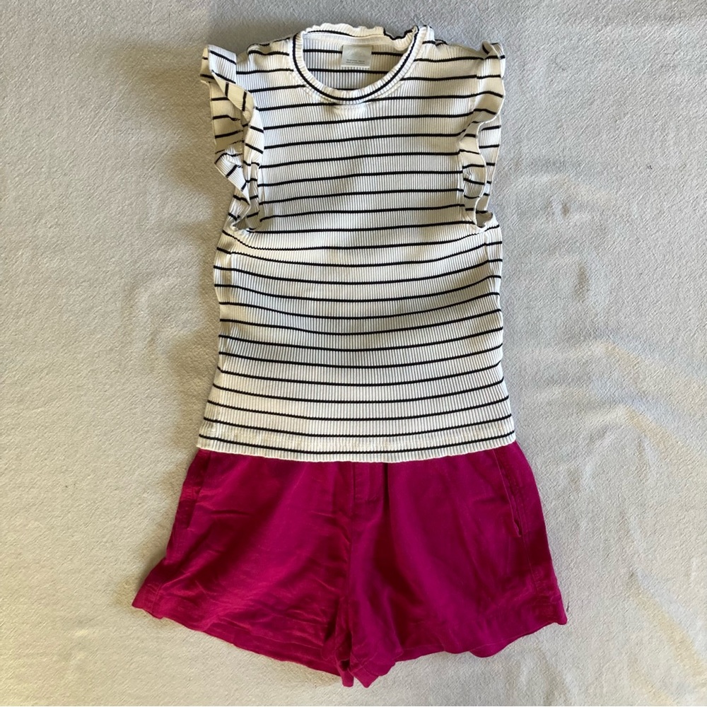 Zara Girls' Linen Shorts with Top